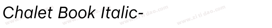 Chalet Book Italic字体转换